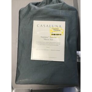New, Full Size, 500 Thread Count Washed Supima Sateen Solid Sheet Set - Casaluna